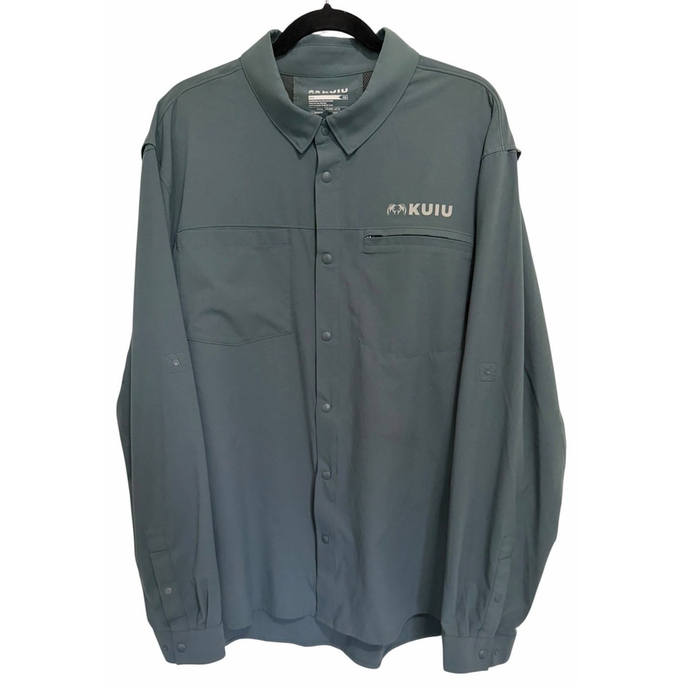 Kuiu Mesa Vented LS Snap Shirt Slate Blue Men's Size XXL